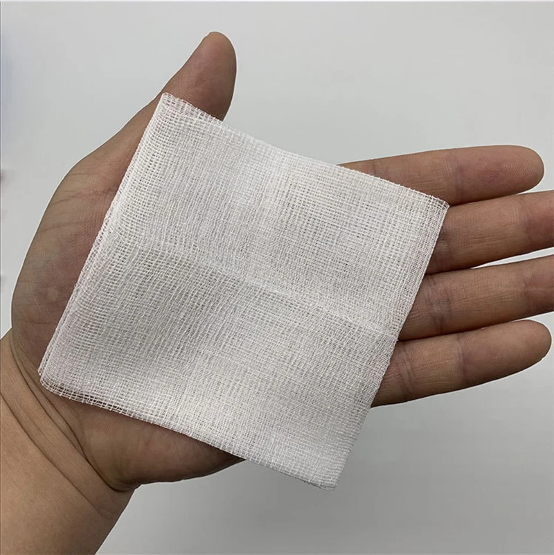 50Pcs Medical Gauze Pieces Swab Absorbent Cotton Gauze Pads Wound Bandaging Home Outdoor First Aid Wound Care Dressing