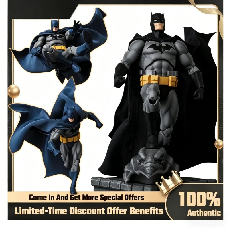 

CT In Stock Toys Batman Hush Blue Version Mafex 105 Black Version Dc Bat Man Anime Action Figure Figurine Model Statue Toys Gift