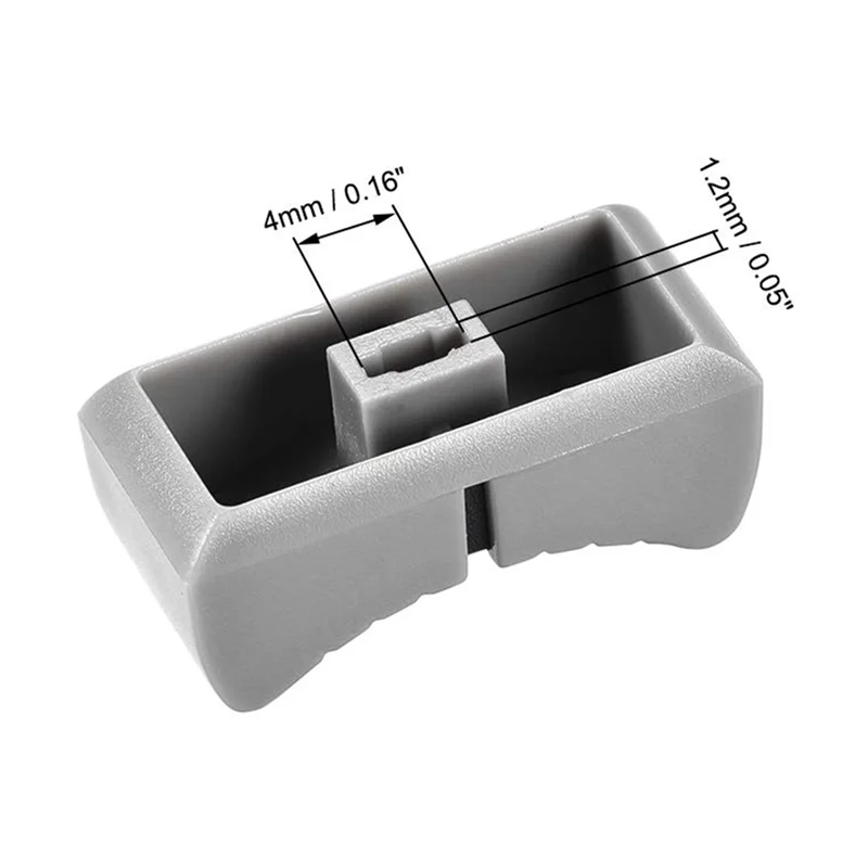A99I-200Pcs 24Mmx11mmx10mm Console Mixer Slider Fader Knobs Replacement For Potentiometer Gray Knob Black Mark