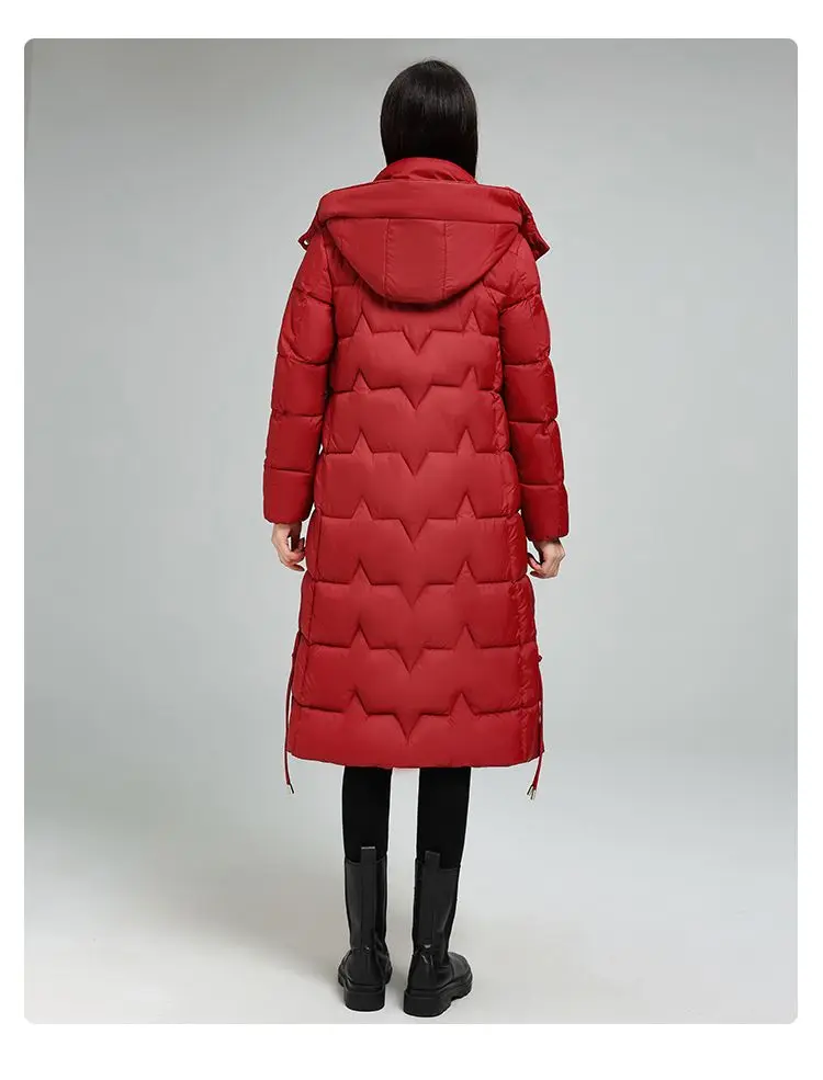 Female Long Down cotton Jacket 2026 Autumn Winter New Fashion Thicken Hooded Coat Women's Windproof Puffer Long Parka Overcoat