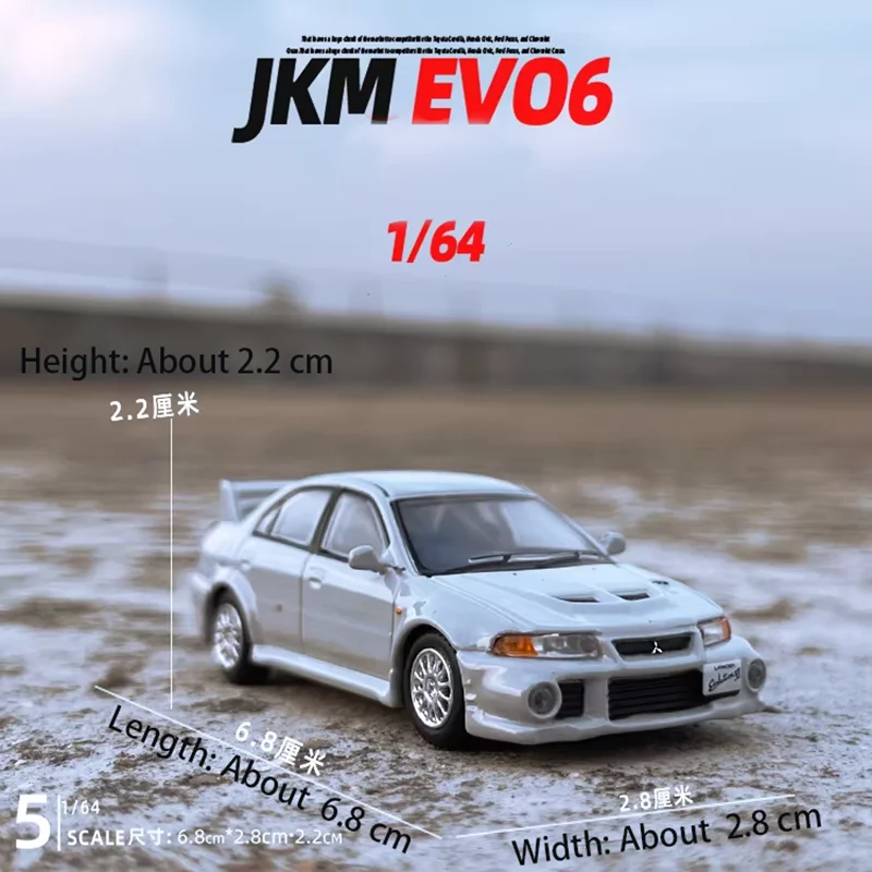 JKM 1:64 Scale Lancer EVO Alloy Car Model Static Collection Decorated Holiday Gifts Toys