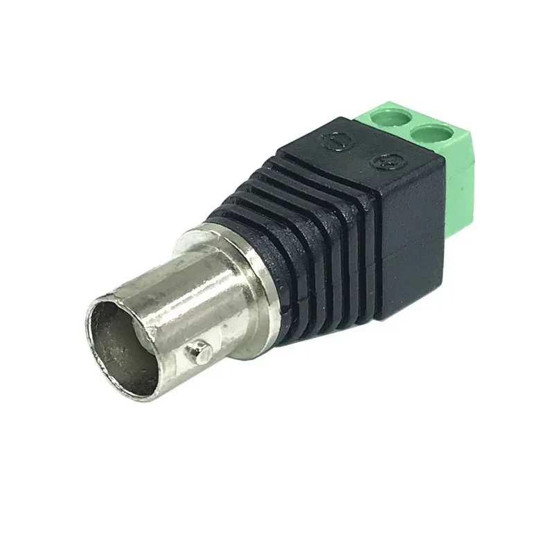5/20/100PCS Female Mini Coax BNC Plug UTP Video Balun Connector BNC Plug DC Adapter For CCTV Surveillance Camera