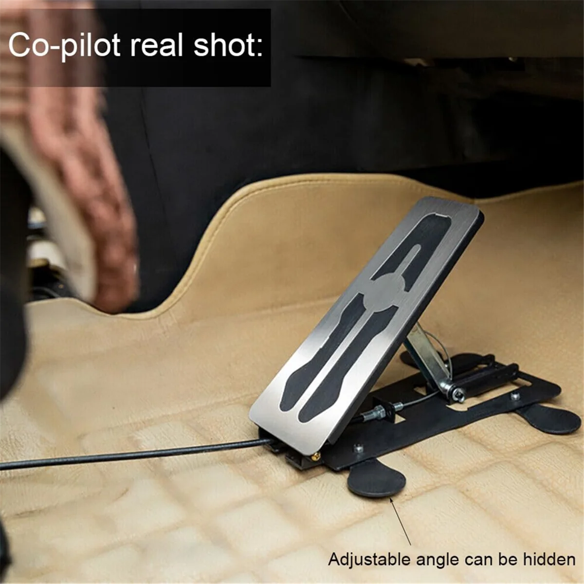 Juego de frenos universales de doble freno para pasajero de coche, juego de pedales de freno de entrenamiento Ed para conductores de estudiantes de escuela, L49A