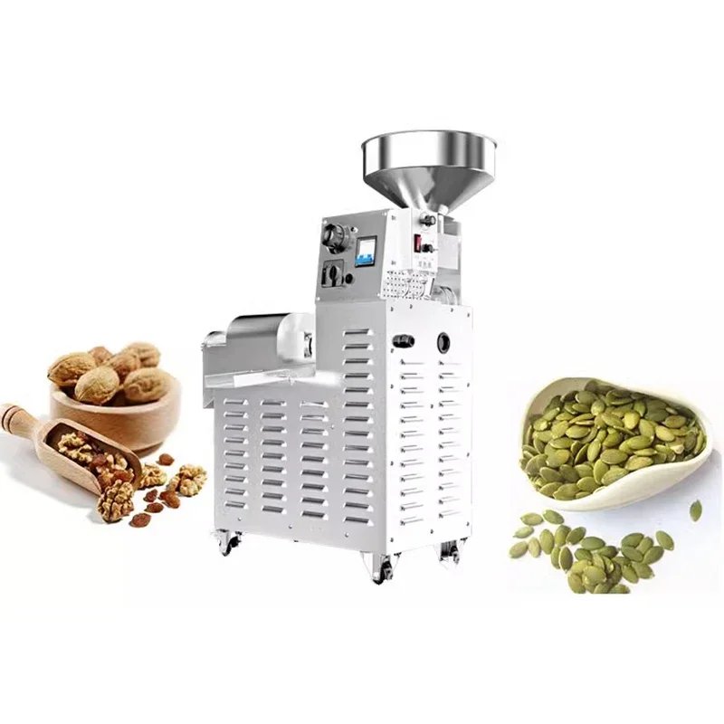 Oil Press Machine Commercial Stir frying And Pressing in one Stainless Steel 2200W Olive Kernel Coconut Extractor