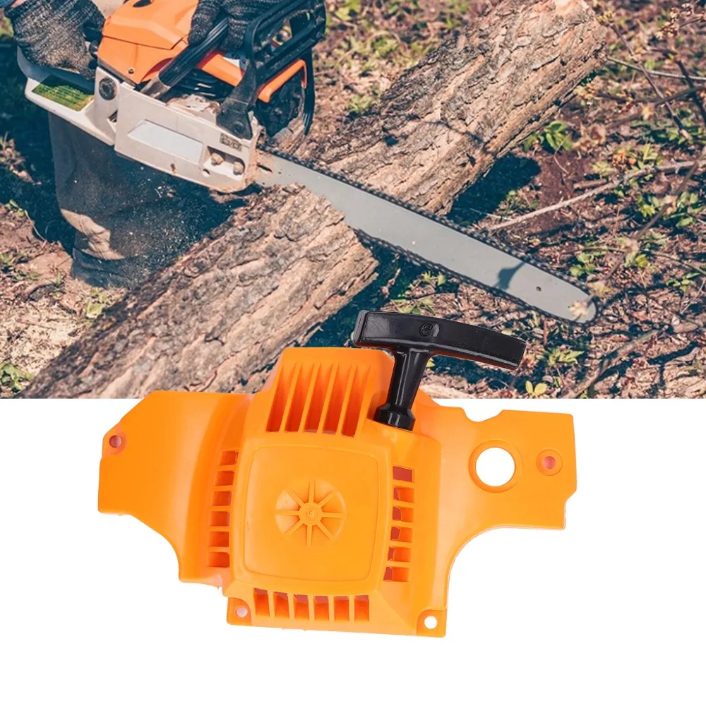 Universal Chainsaw Pull Starter Yellow Recoil Pull Starter for Mcculloch 335 338 435 440 for Partner 350 351 for Poulan 3314