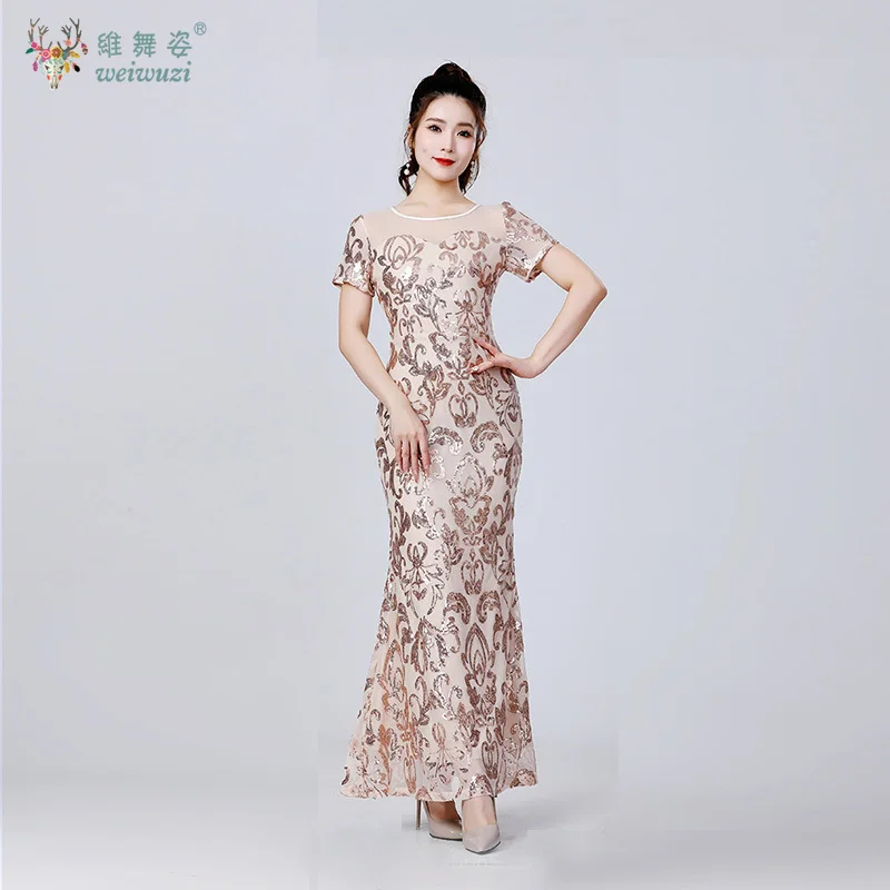 

Женское элегантное коктейльное банкетное платье Гэтсби с блестками и вышивкой бисером вечернее платье торжественное сверкающее длинное платье русалки