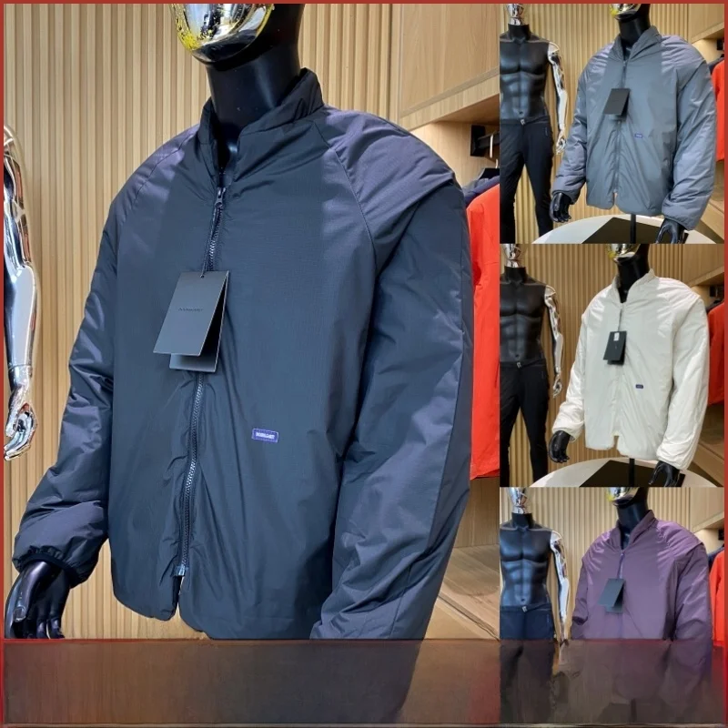 

Heavyweight Outdoor Cotton Jaet Men's Vintage Sle Small V-Ne Faionable New Autumn Winter Coat Warm Thi Long Sve