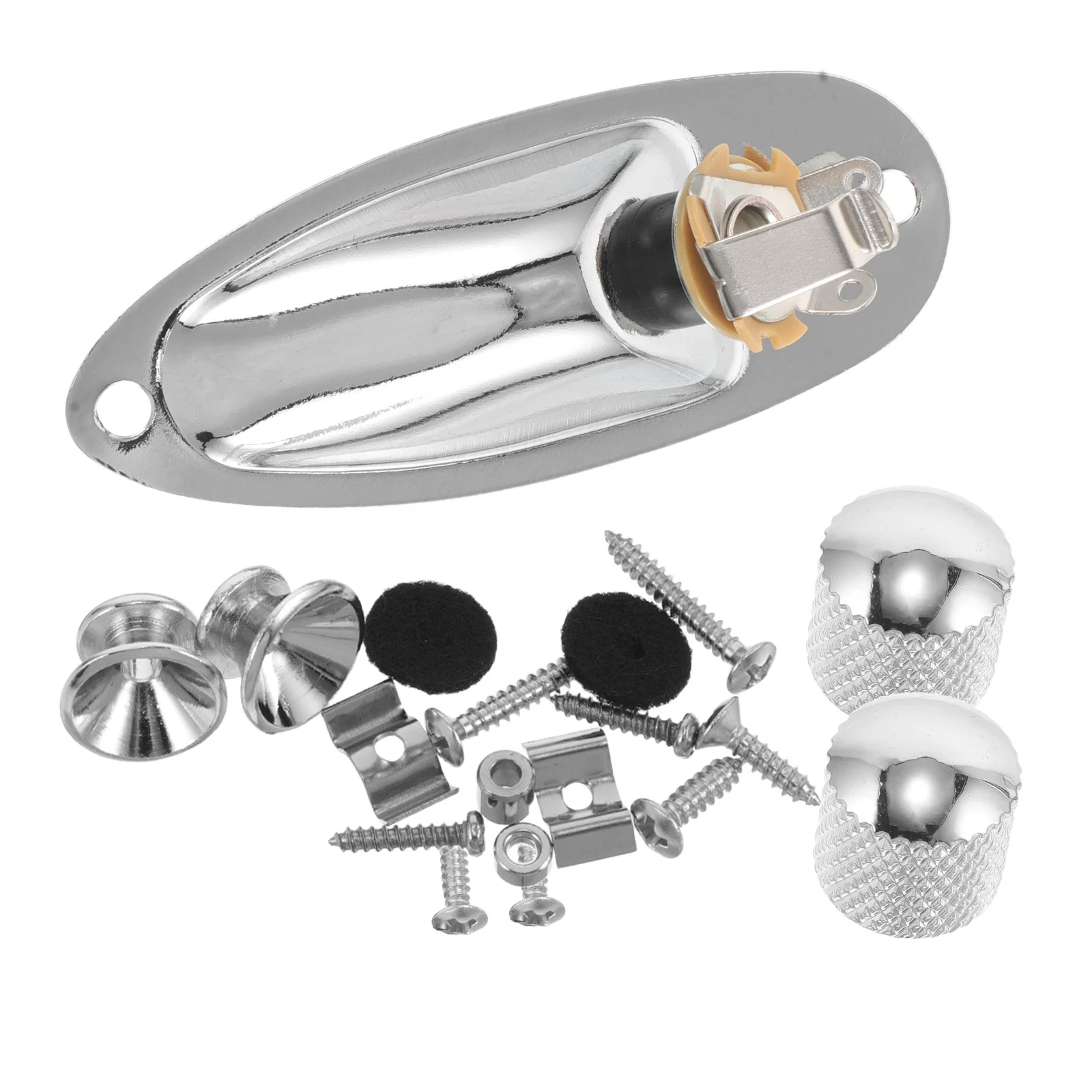 

Guitar Accessories Kit Electric Guitar Hardware Set Output Jack Socket Strap Buttons Volume Knobs Cap String Tree Durable