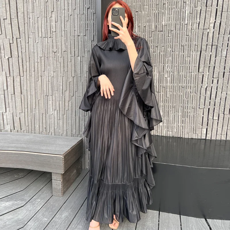 Modest Muslim Women Folds Vestidos Party Dresses Abaya Dubai Jalabiya Eid Ramadan Islam Abayas Morocco Kaftan Arab Long Robe