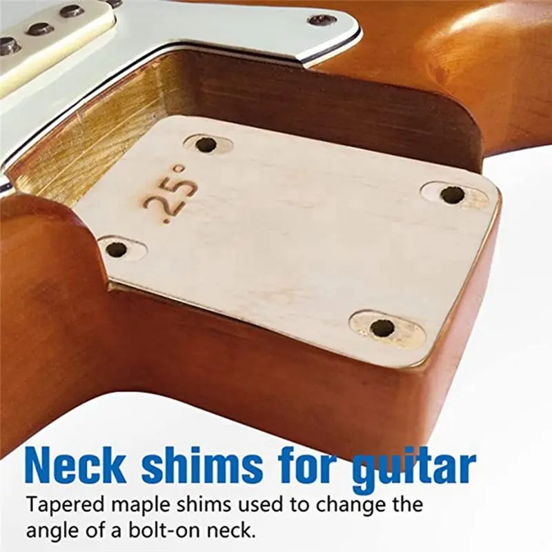 AB31-3 Piece Guitar Neck Pad, Made Of Solid Maple, Protective Guitar Neck Pad For Bolt-On Neck