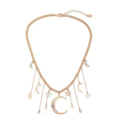 Fashion Star Moon Pendant Tassel Forehead Head Chain Headpiece Boho Ethnic Super Fairy Exotic Crystal Hair Accessories Jewelry