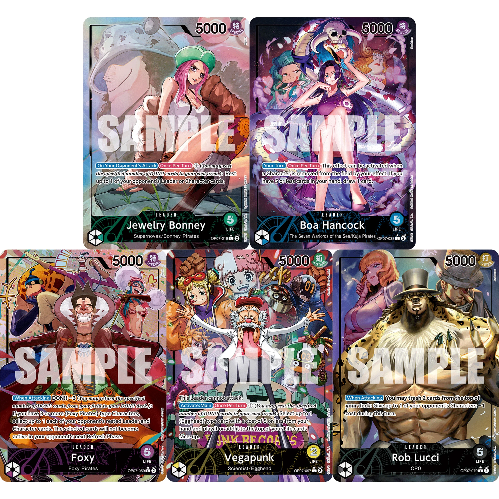 5 Stück/Set DIY Englische One Piece LEADER Bonney Hancock Vegapunk OPCG Flash-Karten Selbstgemachte Klassische Anime-Sammelkarten Geschenk-Spielzeug