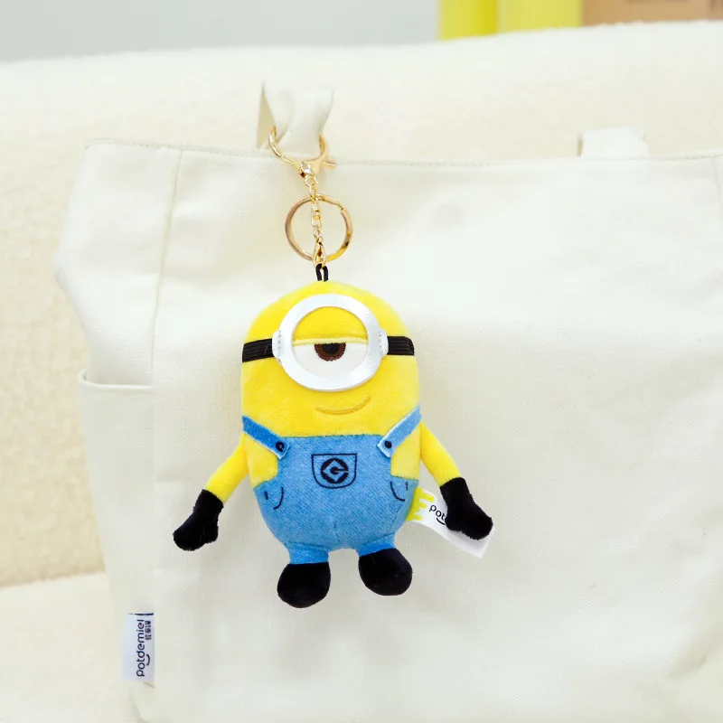 Cartoon Anime Minions Plüschpuppen Stofftiere Taschenanhänger Plüsch-Schlüsselanhänger Weihnachts-Geburtstags-Abschlussgeschenke für Kinder – Detail 5
