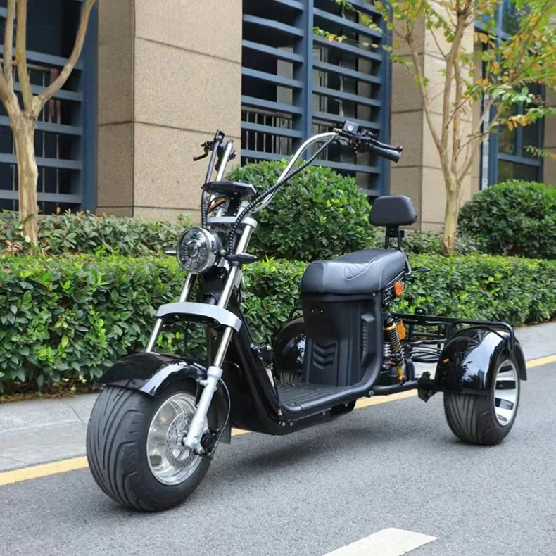 New for Tricycle Wide Tire Electric Vehicle Motorcycle Scooter Lithium Battery Mobility Open Body