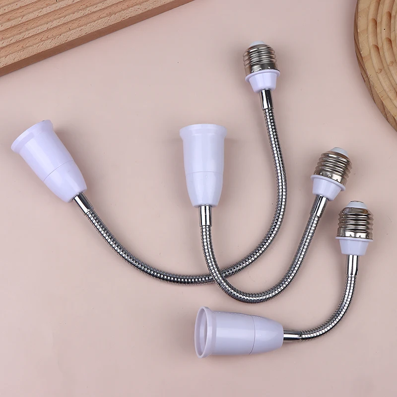 Flexible E27 To E27 LED Screw Lamp Base Bulb Socket Extender Extension Light Holder Lamp Base Light Socket Adapter Converter