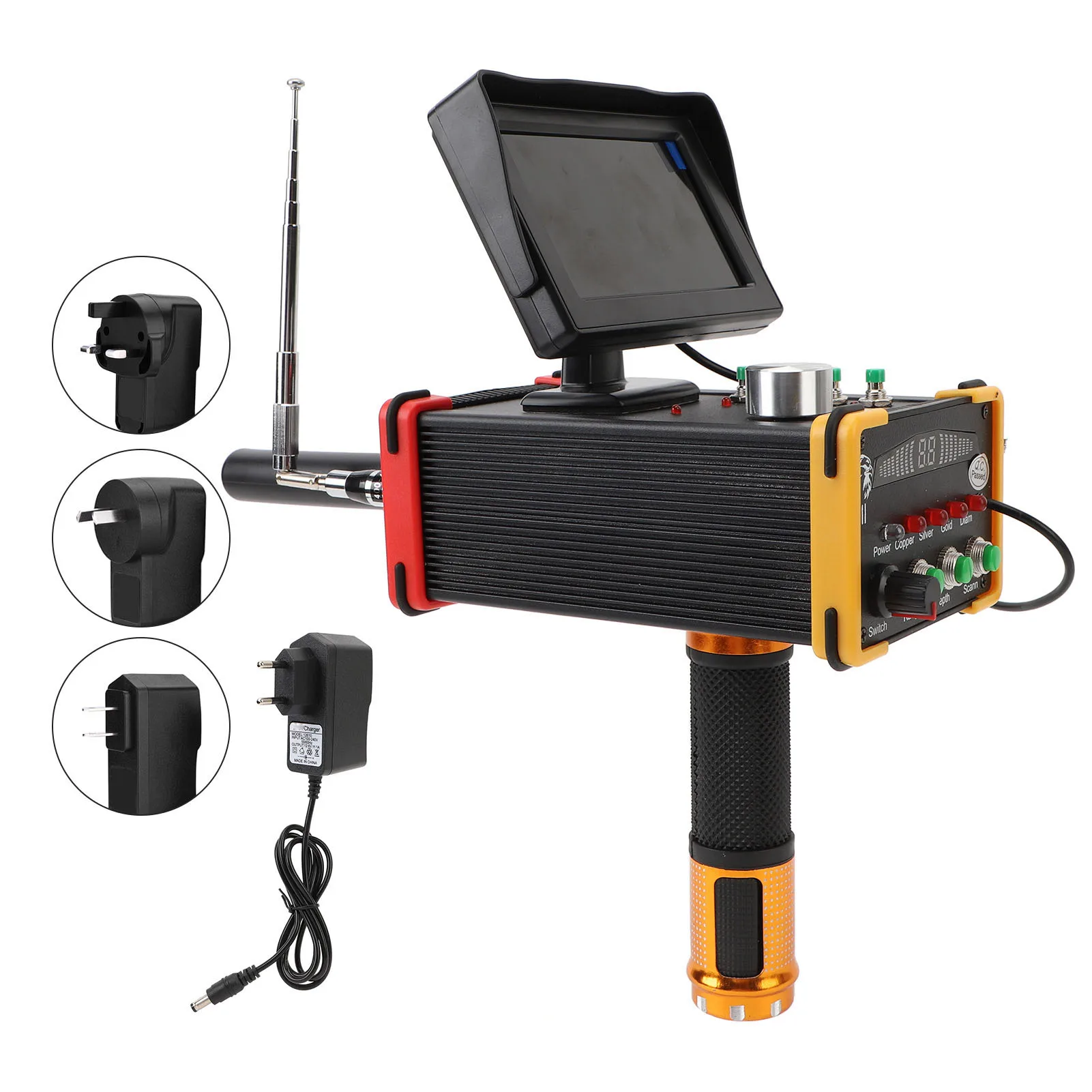 Metaaldetector 15 m diepte 1000 meter Ondergrondse metaalscanner Hoge nauwkeurigheid Goud Zilver Koper Locator met scherm - afbeelding 2