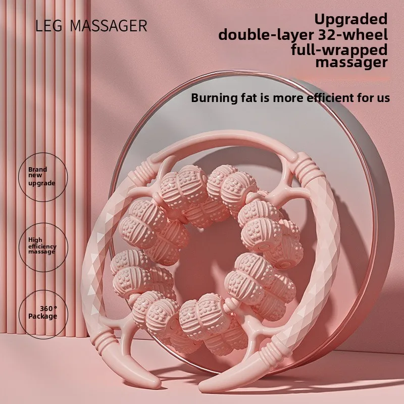 32-wiel ronde stimulator rolklemmen benen voor massage, ontstopt meridianen, ontspant beenspieren