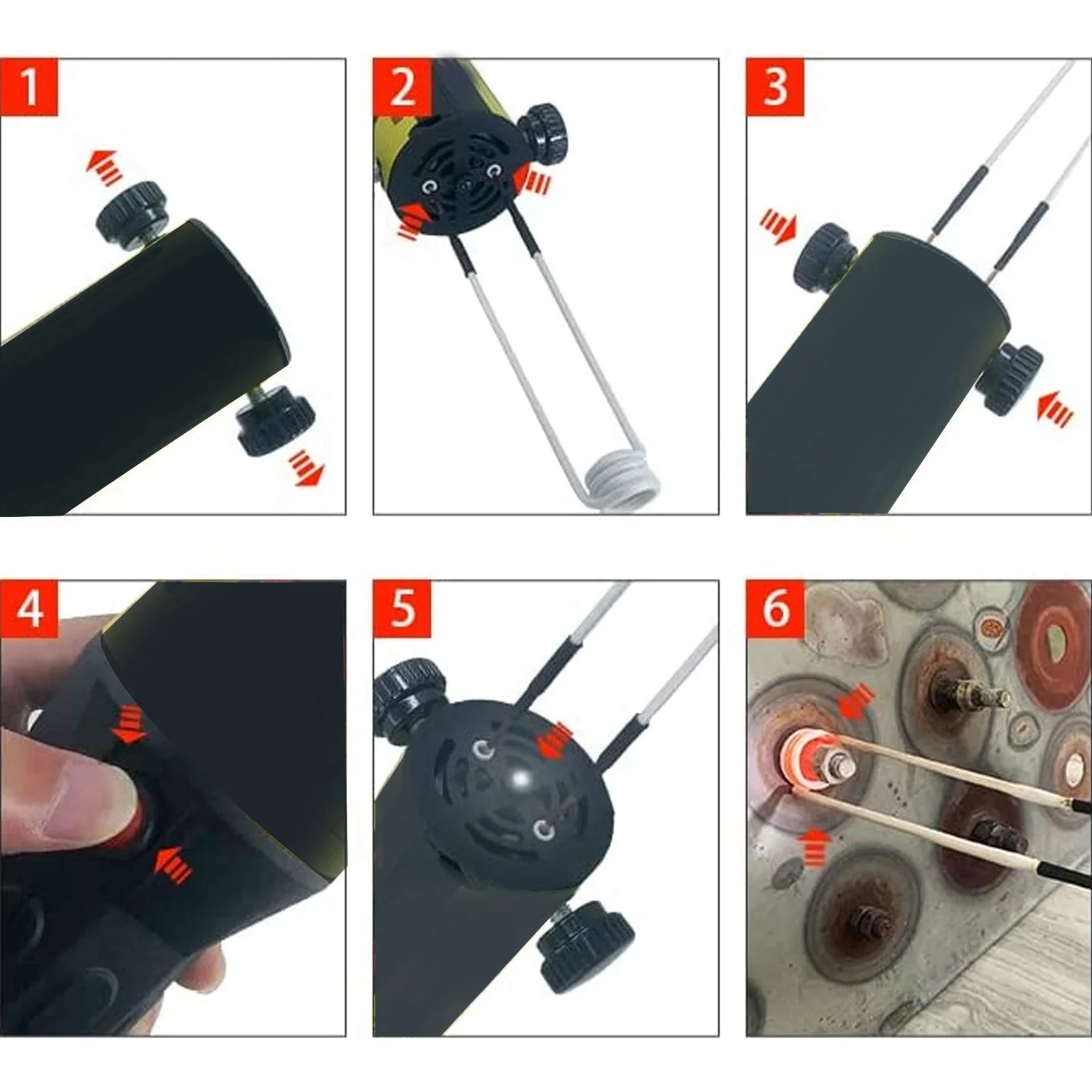Magnetic Induction Heater Kit Handheld  Induction Tool Accurate Safe with LED Light for Rusty Screw Removing