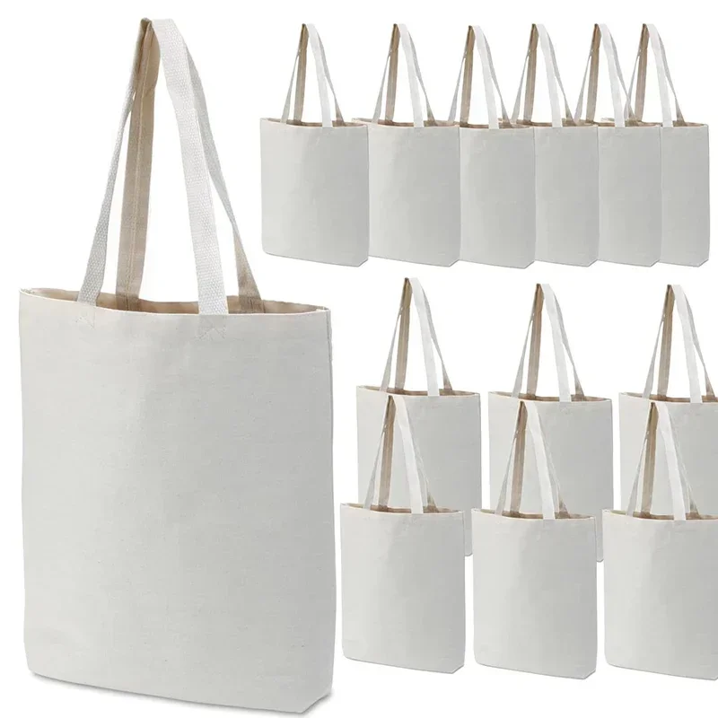 i-XYRBB001 Canvas Tote Bag Bulk, Cotton Totes for Embroidery, DIY Projects, Bridesmaids Totes, Reusable Grocery Shopping Bags