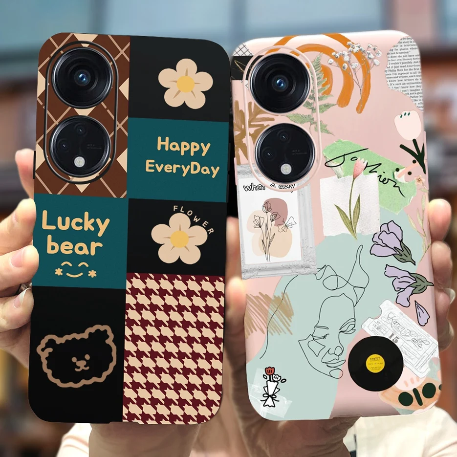 For Oppo Reno 8T 4G Case CPH2481 Luxury Art Printed Cover Silicone Soft TPU Phonw Case For Oppo Reno8 T 5G Reno 8T Reno8T Bumper