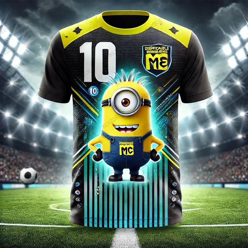 

2024 New Arriavl CHATGPT Designed O-neck Sports Short Sleeve Minions 10 Soccer Jersey Training Uniform Mens T shirt Kids/Adult
