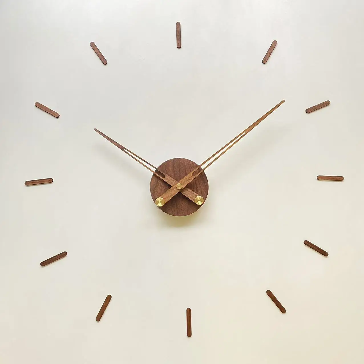 Large Wood DIY Wall Clock Parts Living Room Decoration Wooden Wall Watch with Big Clock Hands Suitable for 60-70CM