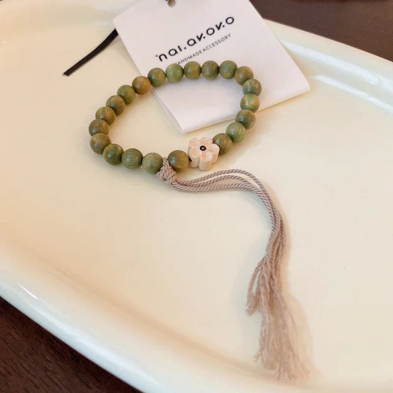 Authentic Sandalwood Bracelet Design Beaded Student Ladies 8mm SandalWood Fringe Exquisite Gift - Image 6