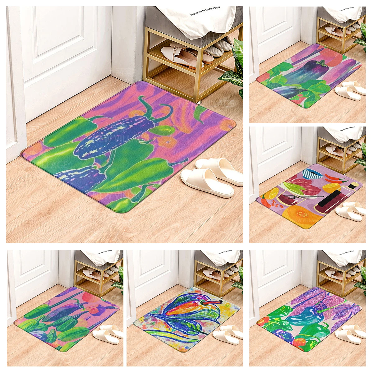 

House entrance carpet Home door mat Modern Nordic style Room Bath Foot bathroom non-slip Kitchen water absorption rugs funny