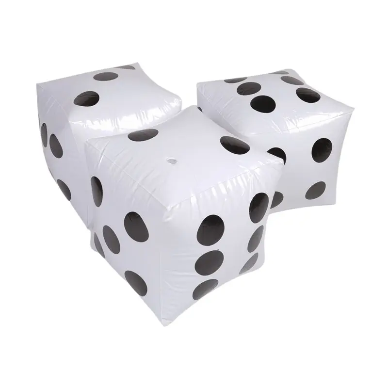 AY14 -3 Pack Jumbo Inflatable Dice Game Pool Inflatable Dice 12 Inch For Game Pool