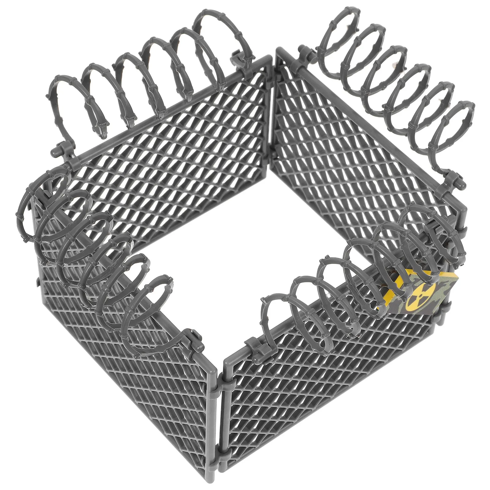 

1Set Miniature ABS Plastic Fence for Mini Farm Animals Sturdy Protection DIY Building Props Plastic Toy Guardrail