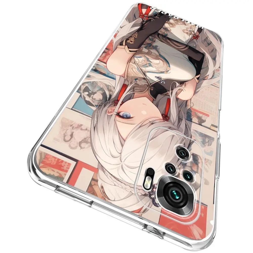 Phone Case For Xiaomi Redmi Note 13 12 5G 9S 9 8 10 11 Pro Plus 4G 9T 13C 12C10C 9C 9A 7 Clear Cover Genshin Impact Wanderer