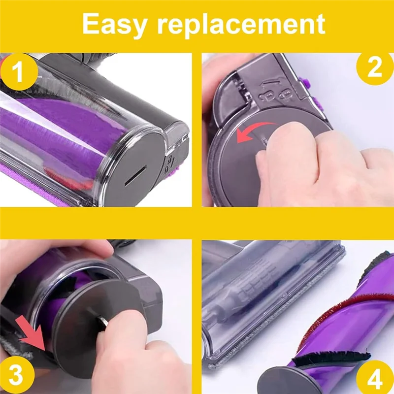 YCOC-Kit de cepillo de rodillo, piezas de repuesto para aspiradora Dyson V10 SV12 con ruedas, cabezal de Motor de accionamiento directo de 50W que tiene