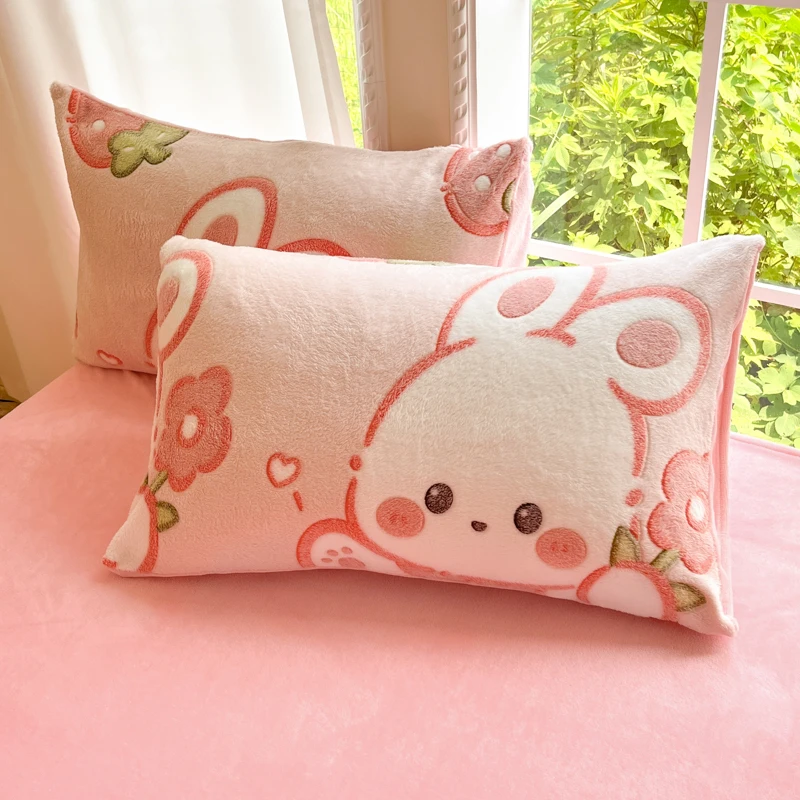 2025 جديد ندفة الثلج الصوف الطازجة وحساسة غطاء لحاف مطبوع سميكة الدافئة المطبوعة الكرتون طالب الحليب الصوف غطاء لحاف