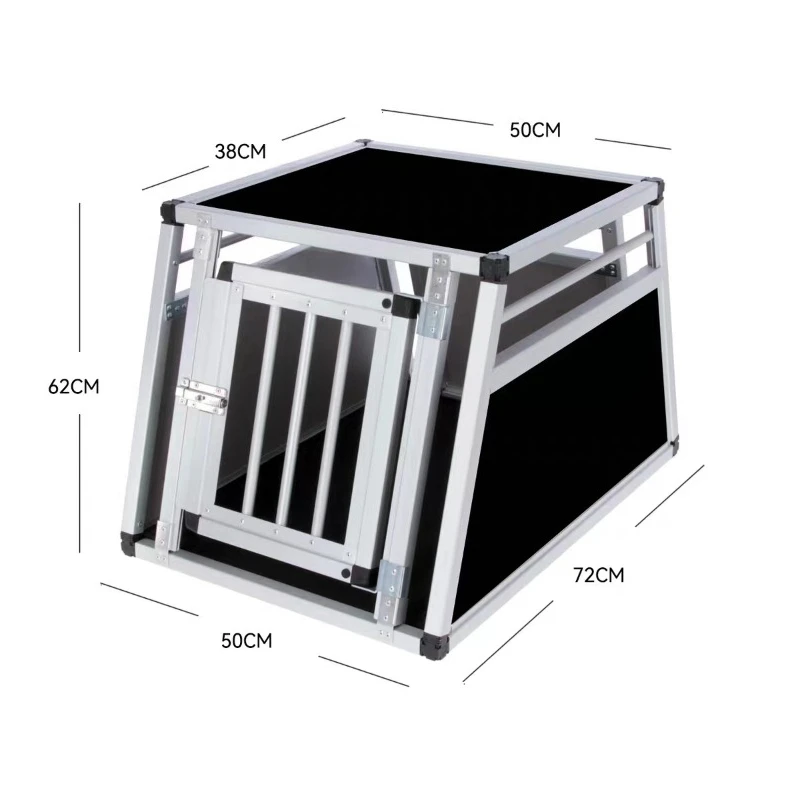

Car Dog Cage Trunk Aluminum Car Travel Pet Cage Out Small and Medium Dogs