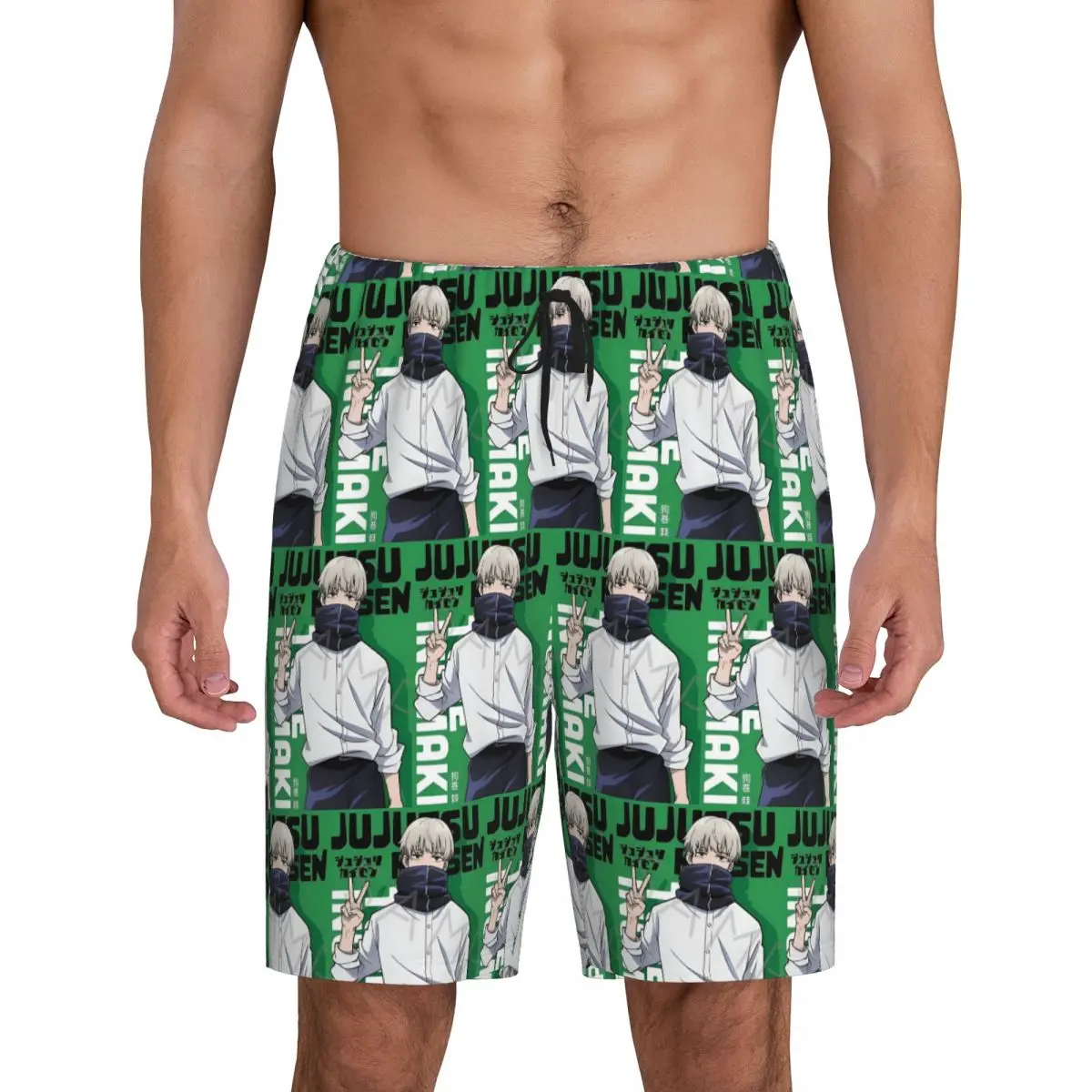 

Мужские короткие пижамные шорты Custom Jujutsu Kaisen Toge Inumaki для сна и отдыха