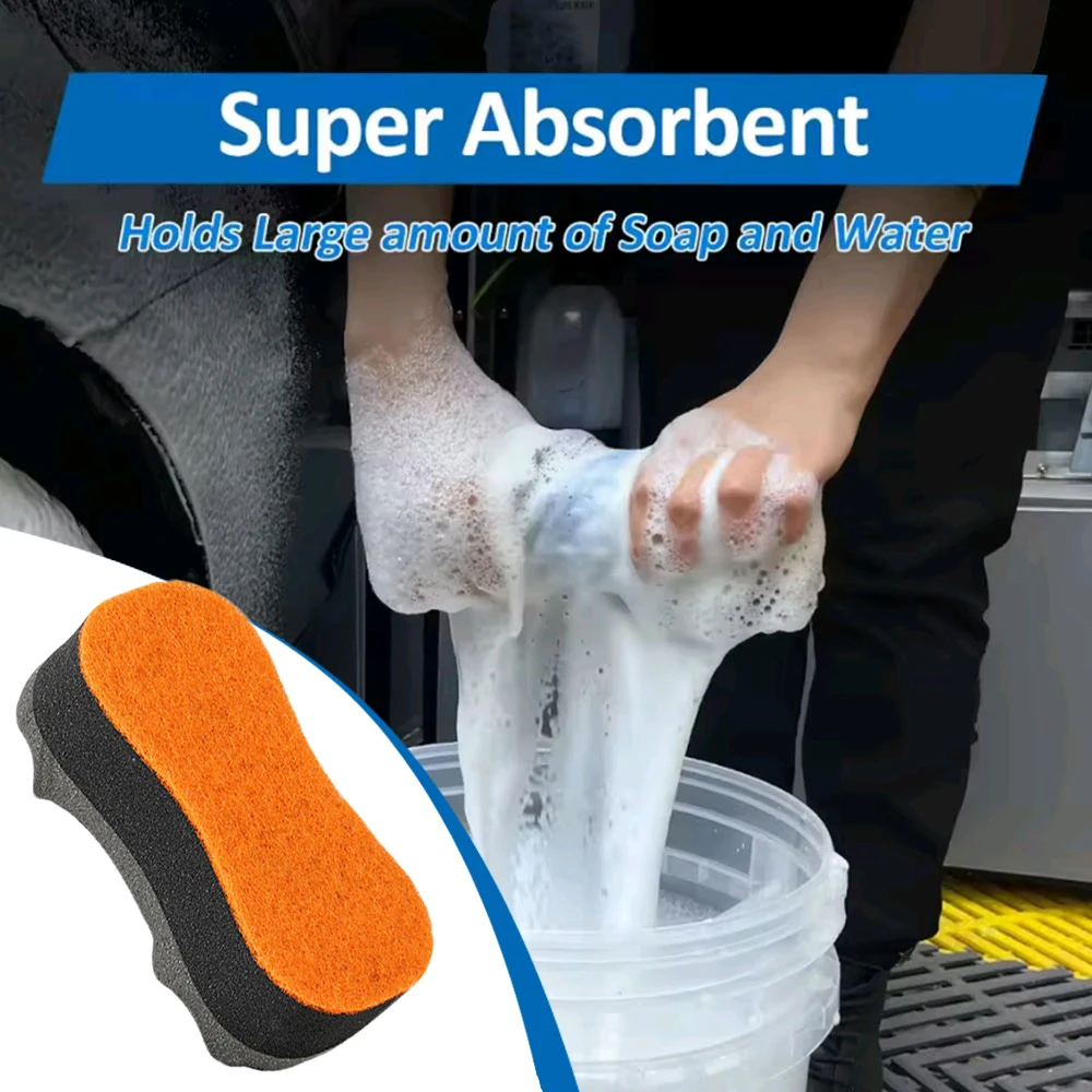 1pc Car Body Dust Remove Three Layers Cleaning Sponge Color Random Wheel Tire Detailing Waxing Washing Tool Auto Accessories