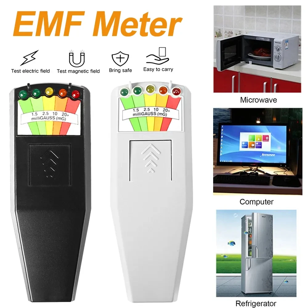 

5-LED EMF Meter Magnetic Field Detector Ghost Hunting Paranormal Equipment Tester Portable Counter Professional EMF Meter Tester