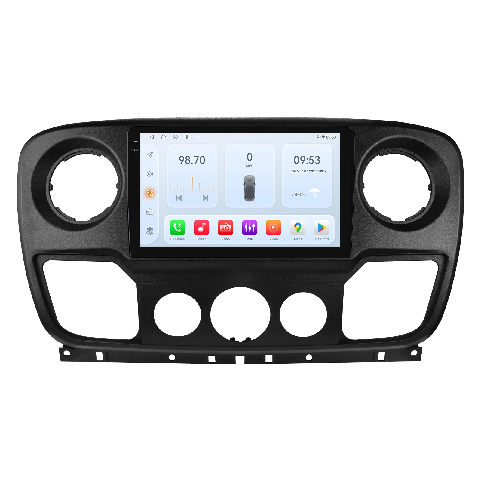 Android Auto Radio für Renault Master 3 III Nissan NV400 Opel Movano Kabelloses Carplay Auto-Multimedia GPS 2DIN Autoradio mit Snapdragon 6115 KI-Intelligenten Systemen, Headunit, Autoradio, Video,
