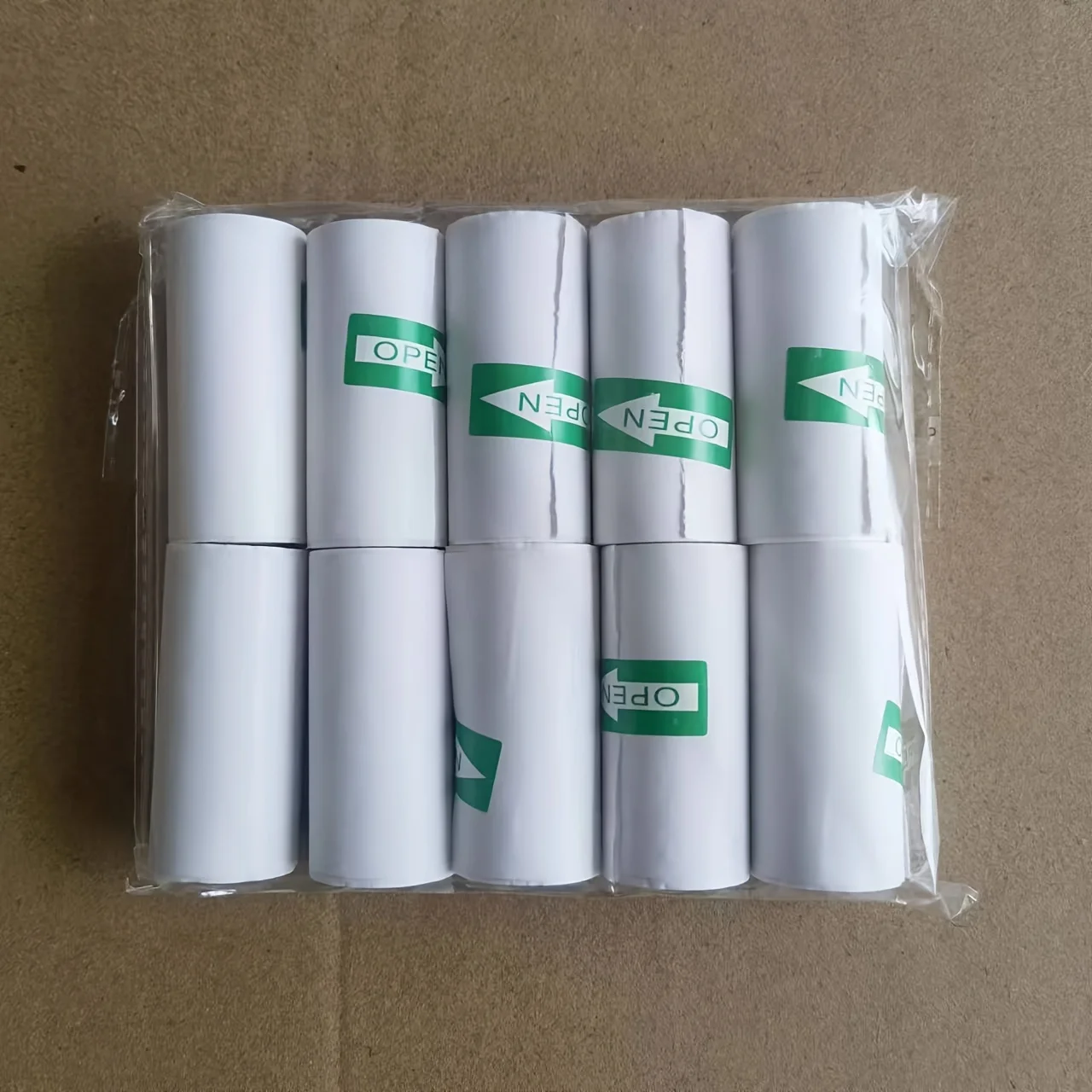 10 Rolls Mini Printer Paper Self-Adhesive Thermal Sticker Labels - 57mm Residue-Free Paper for Portable Printers & Label Makers