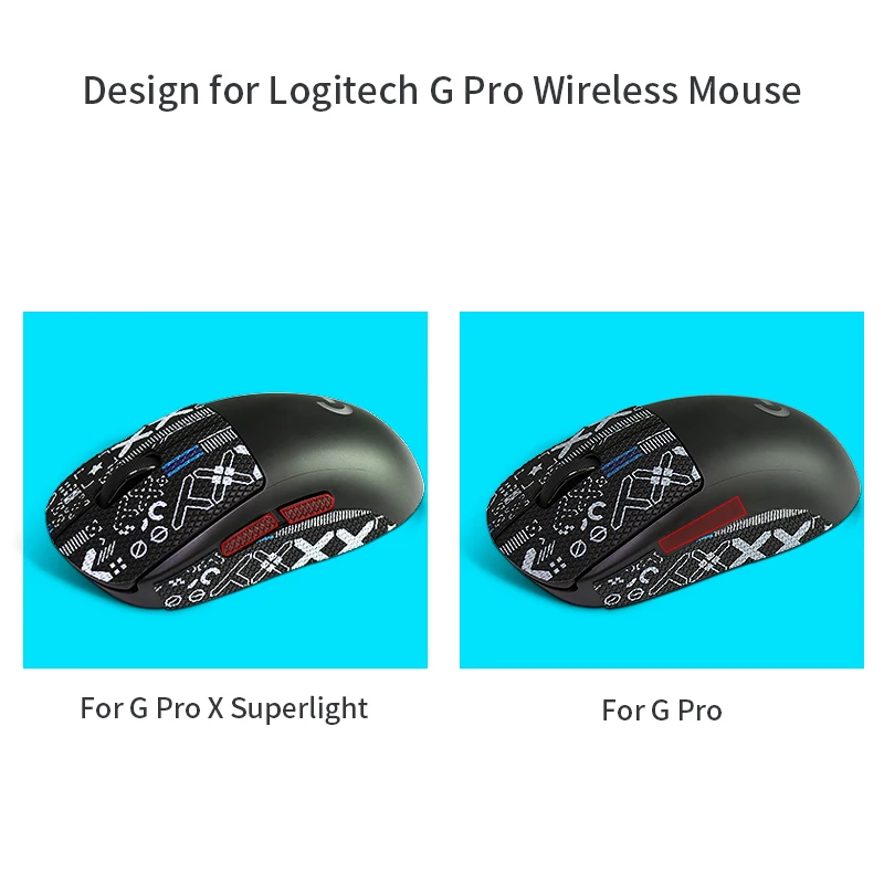 Cinta de agarre de ratón para Logitech G PRO / G PRO X, pegatina superligera, antideslizante, resistente al sudor, hecha a mano