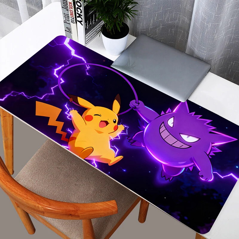 

Большой коврик для мыши, офисный компьютерный стол, коврик для стола, клавиатура для ноутбука, P-Pokemons Gengar, коврики для мыши, аксессуары для ковров, игровой коврик для мыши