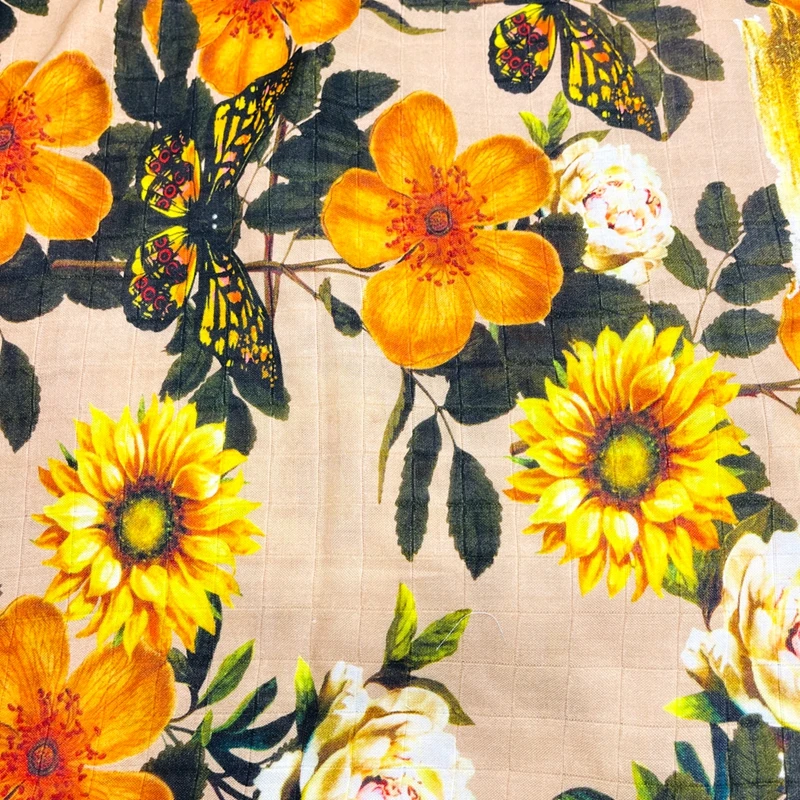 الطباعة الرقمية لينة الطفل بطانية من الموسلين خفيفة الوزن تنفس قماط تلقي بطانية لحديثي الولادة الرضع القطن يلتف #3