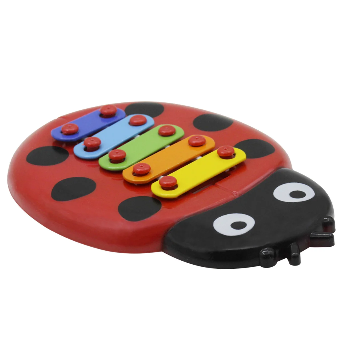 لوحة ألومنيوم إكسيليفون موسيقية للأطفال 5 ملاحظات ملونة ABS قرع أداة تعلم للأطفال الصغار باللون الأحمر #3