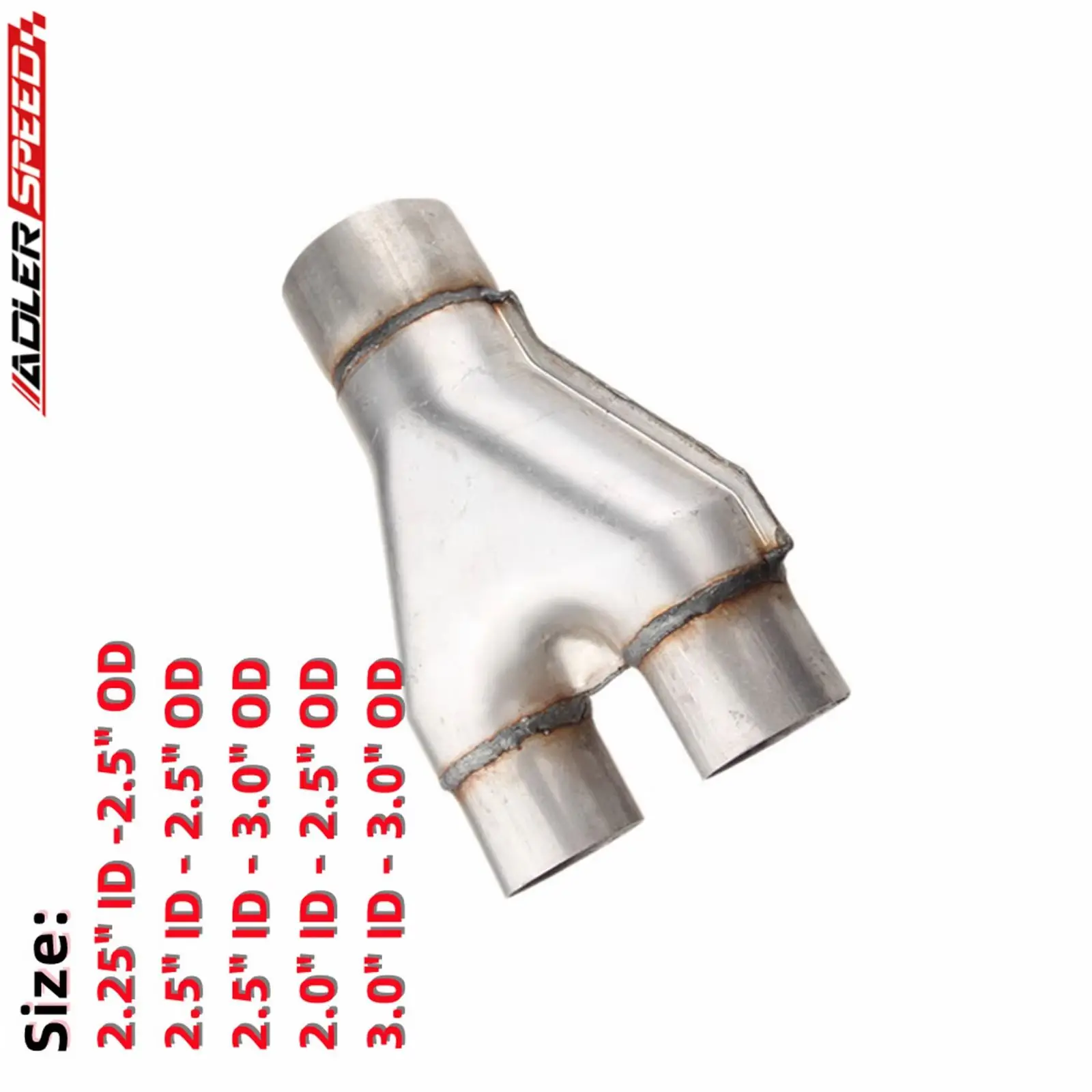 

Dual Exhaust Tips Universal Car Exhuast Y Pipe Double Outlet Muffler Tip 409 Stainless Steel 3-Way Pipe Car Tail 51 57 63 76MM