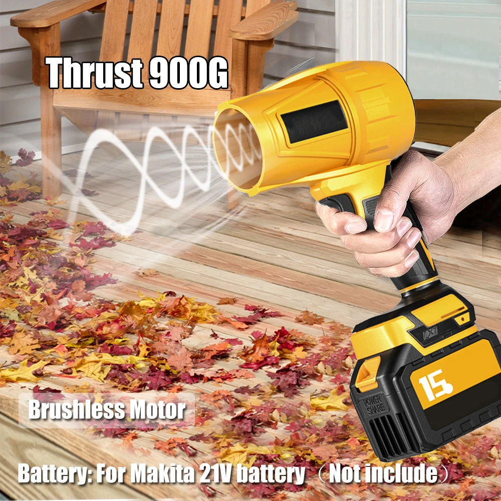 

1000W High Power Turbo Fan 900g Thrust Violent Fan Stepless Speed Turbofan Leaf Blower Handheld Mini Jet Fan for Makita Battery