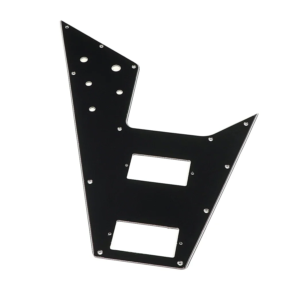 1PCS 3 Ply Electric Guitar Pickguard for Flying V Style Guitar Parts Replacement Black