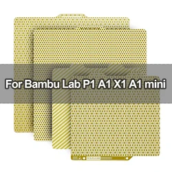TWO TREES Build Plate For Bambu Lab P1 A1 X1 A1 Mini Sheet Spring Steel Upgrade PEI Honeycomb/Cube/Twill Spring Steel Sheet