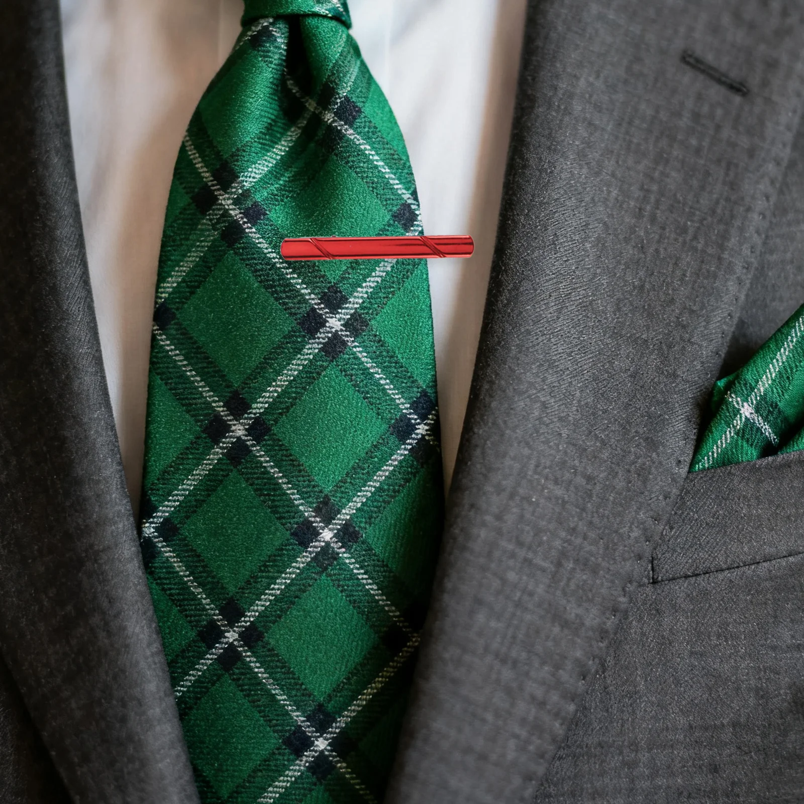 

6Pcs Business Tie Clip for Men Premium Mirror Finish Slant Stripe Design Suit Accessories Wedding Formal Event Necktie Holder