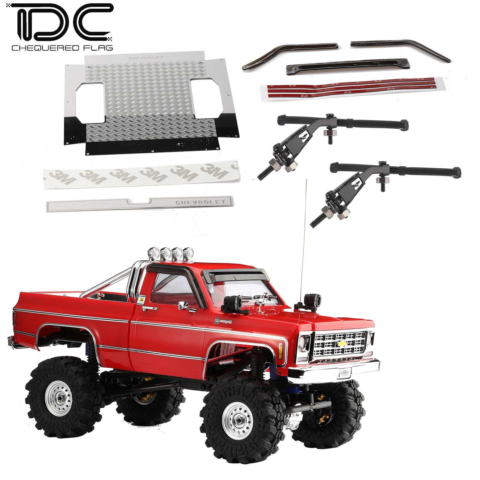 อุปกรณ์เสริมสำหรับชุด K10 TRX-4M 1/18 TRX4M mobil RC รถอะไหล่อัปเกรดรถอะไหล่ตกแต่งถังด้านหลังกันลื่น