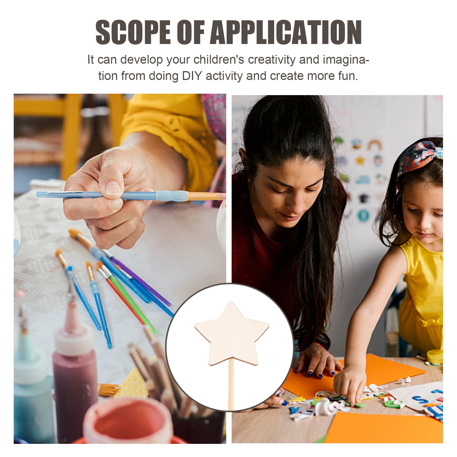 

Wooden DIY Sticks 8Pcs Fairy Wand Making Kit for Children Handmade Drawing Toy Hand Painting Craft Ideal Gift for Kids